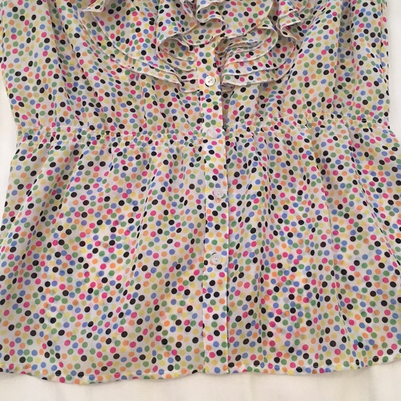 S. L. B. Button-Down Blouse w/Ruffle Detail - Picture 3 of 6